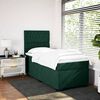 vidaXL Boxspringbett mit Matratze Dunkelgr&uuml;n 90x200 cm Samt