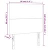 vidaXL Kopfteil Grau 80x5x118/128 cm Kunstleder