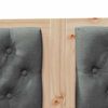 vidaXL Kopfteil Braun und Dunkelgrau 135 cm Massivholz Kiefer
