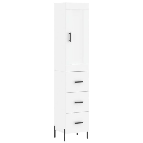 vidaXL Highboard Wei&szlig; 34,5x34x180 cm Holzwerkstoff