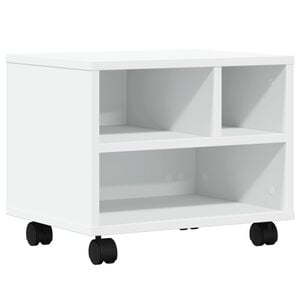vidaXL Druckerst&auml;nder mit Rollen Wei&szlig; 41x32x34,5 cm