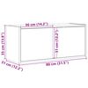 vidaXL TV-Wandschrank mit LED-Beleuchtung Eichen-Optik 80x31x35 cm