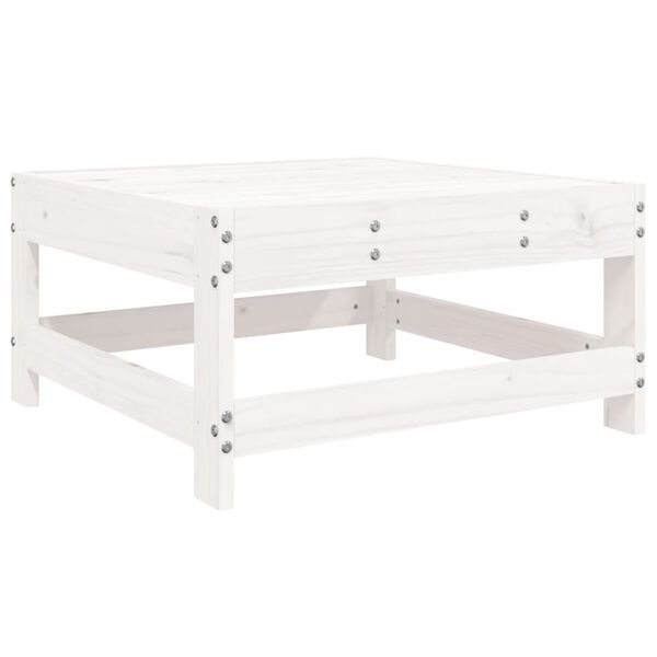 vidaXL 10-tlg. Garten-Sofagarnitur Wei&szlig; Massivholz Kiefer