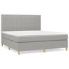 vidaXL Boxspringbett mit Matratze Hellgrau 160x200 cm Stoff
