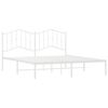 vidaXL Bettgestell mit Kopfteil Metall Wei&szlig; 183x213 cm