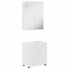 vidaXL Badezimmerm&ouml;bel-Set TULUM 2 stk. Hochglanz Wei&szlig; 60 x 34 x 63 cm