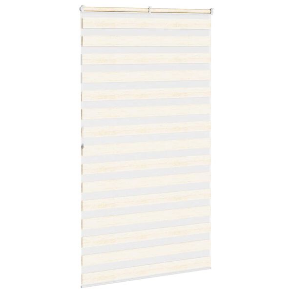 vidaXL Doppelrollo Marmorbeige 125x200cm Stoffbreite 120,9 cm Polyester