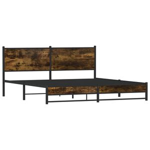 vidaXL Metallbett ohne Matratze R&auml;uchereiche 183x213 cm