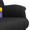 vidaXL Massagesessel mit Fu&szlig;hocker Schwarz Stoff