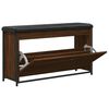 vidaXL Schuhbank mit Klappe Braun Eichen-Optik 102x32x56 cm