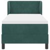 vidaXL Boxspringbett mit Matratze Dunkelgr&uuml;n 80 x 200 cm Samt