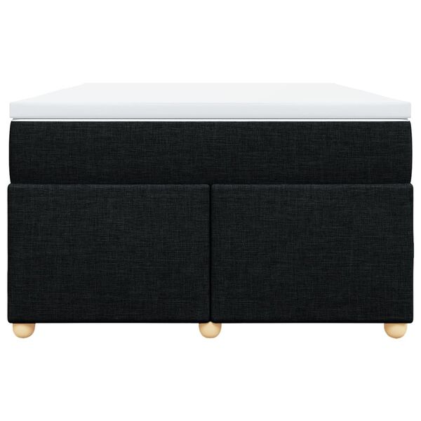 vidaXL Boxspringbett mit Matratze Schwarz 120x200 cm Stoff