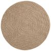 vidaXL Bereichsteppiche Rund Moir&eacute; Natur &Oslash; 120 CM