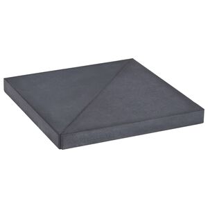 vidaXL Sonnenschirm-Gewichtsplatte Schwarz Granit Quadratisch 15 kg