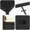 vidaXL Garten Essgruppe mit Kissen 9 pcs Schwarz Poly-Rattan