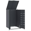vidaXL M&uuml;lltonnenbox f&uuml;r Einzeltonne Anthrazit 69x79x117 cm Stahl