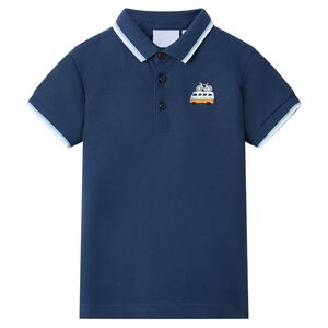 vidaXL Kinder-Poloshirt Dunkelblau 92