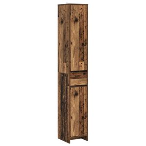 vidaXL Badezimmerschrank Altholz 30 x 33 x 190 cm Holzwerkstoff