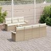 vidaXL Gartensofa-set mit Kissen 8 pcs Beige Poly-Rattan