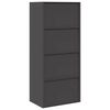 vidaXL Aufbewahrungsschrank Schwarz 60 x 40 x 140 cm Stahl