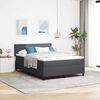 vidaXL LED Boxspringbett Dunkelgrau und Wei&szlig; 140 x 200 cm Cordstoff