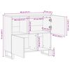 vidaXL Seitenschrank Braun 80 x 33 x 75 cm Massivholz Mango