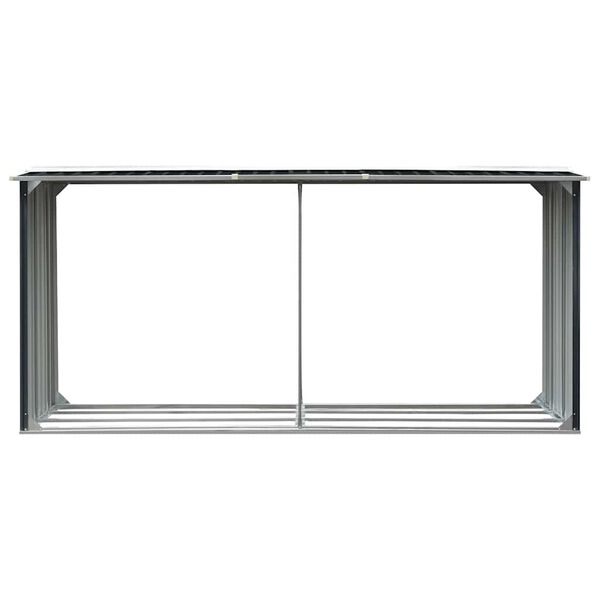 vidaXL Brennholzlager Verzinkter Stahl 330 x 92 x 153 cm Anthrazit