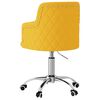 vidaXL B&uuml;rostuhl Drehbar Senfgelb Stoff