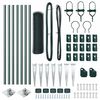 vidaXL Zaunpfosten Gr&uuml;n 10 x 0,4 m (13 mm Mesh) Stahl und PVC