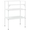 vidaXL Badezimmer Waschtischgestell Wei&szlig; 59x38x83 cm Eisen