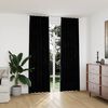 vidaXL Verdunkelungsvorh&auml;nge mit Haken 2 Stk. Samt Schwarz 140x245 cm