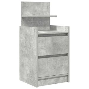 vidaXL Nachttisch mit 2 Schubladen Betongrau 38x34x80 cm
