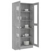 vidaXL Vitrinenschrank Grau Sonoma 82,5x30,5x185 cm Holzwerkstoff