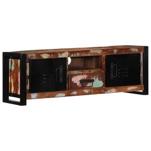 vidaXL TV-Schrank 100x30x35 cm Massivholz Altholz