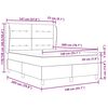 vidaXL Boxspringbett mit Matratze Creme 140 x 200 cm Stoff