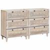 vidaXL Sideboard 2 pcs Wei&szlig; 120 x 33,5 x 75 cm massives Mangoholz