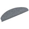 vidaXL Stufenmatten Selbstklebend 10 Stk. 65x21x4 cm Hellgrau Halbrund Gro&szlig;