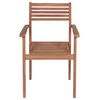vidaXL Gartenst&uuml;hle 2 Stk. mit Cremewei&szlig;en Kissen Massivholz Teak
