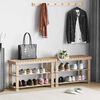 vidaXL 2-in-1 Schuhbank 2 Stk. Massivholz Tanne
