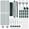 vidaXL Zaun mit Pfosten Gr&uuml;n 1,4 x 10 m Stahl und PVC