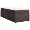 vidaXL Boxspringbett mit Matratze Dunkelbraun 90x200 cm Stoff