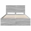 vidaXL Bettrahmen Graues Sonoma 135 x 190 cm Massives Kiefernholz