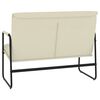 vidaXL Sitzbank Creme 100x64x80 cm Kunstleder
