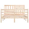 vidaXL Massivholzbett 135x190 cm