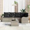 vidaXL Gartensofa-set 6 pcs Hellgrau Poly-Rattan