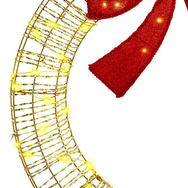 vidaXL Kranz mit 80 LEDs Warmwei&szlig; 90 cm Haustier