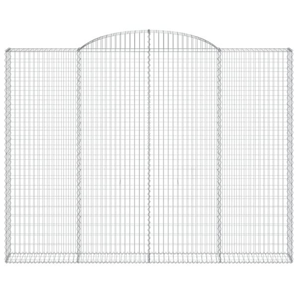 vidaXL Gabionen mit Hochbogen 5 Stk. 300x30x220/240cm Verzinktes Eisen