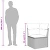 vidaXL 11-tlg. Garten-Sofagarnitur mit Kissen Grau Poly Rattan