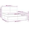 vidaXL Boxspringbett mit Matratze Dunkelblau 200x200 cm Samt