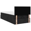 vidaXL Ottoman-Bett mit Matratze & LEDs Schwarz 90x200 cm Stoff